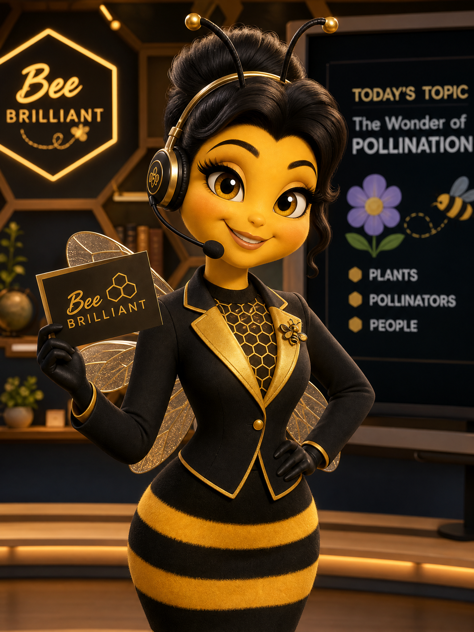Bee Brilliant in her studio recording BEE the Word