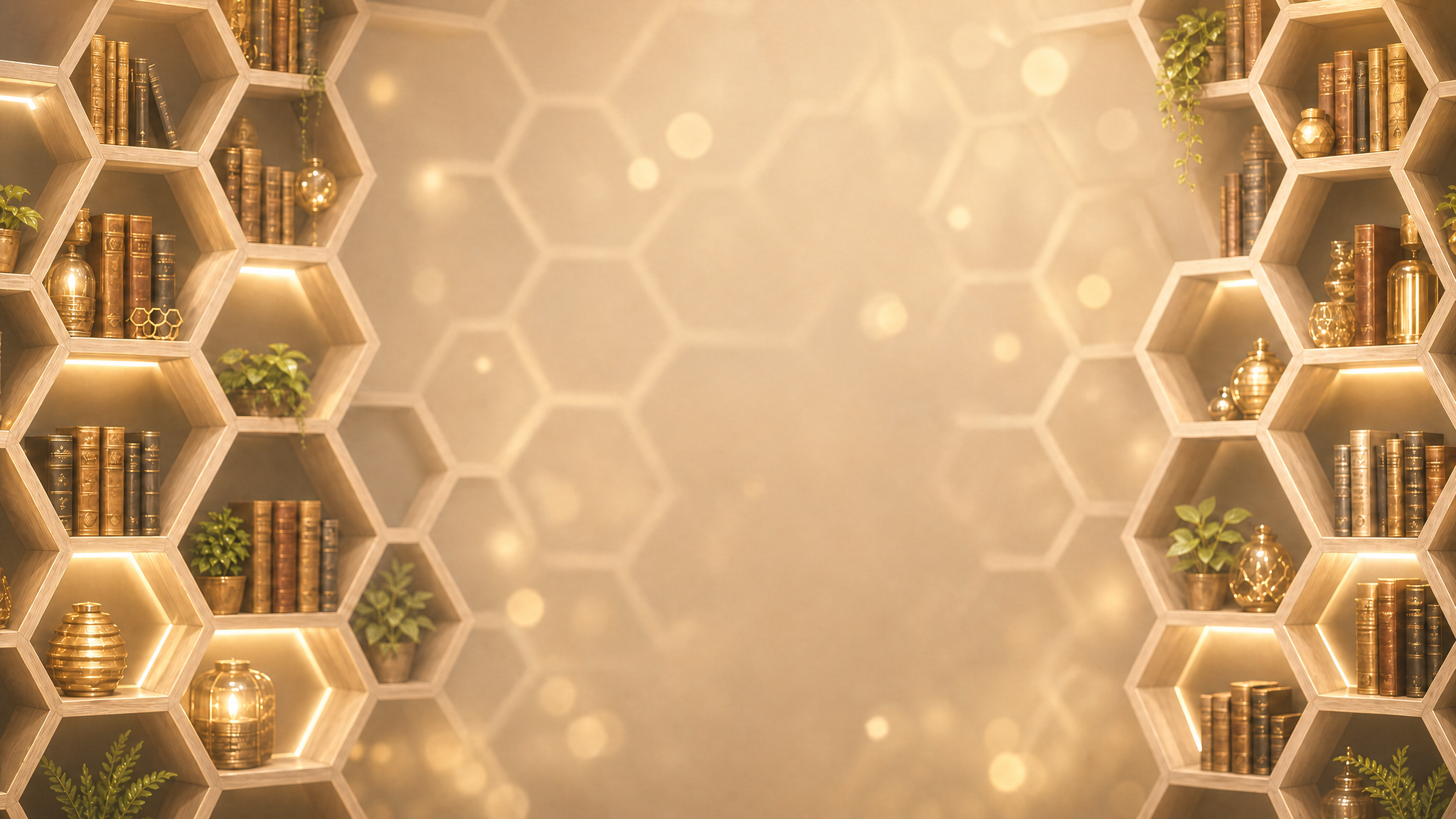 Honeycomb library background